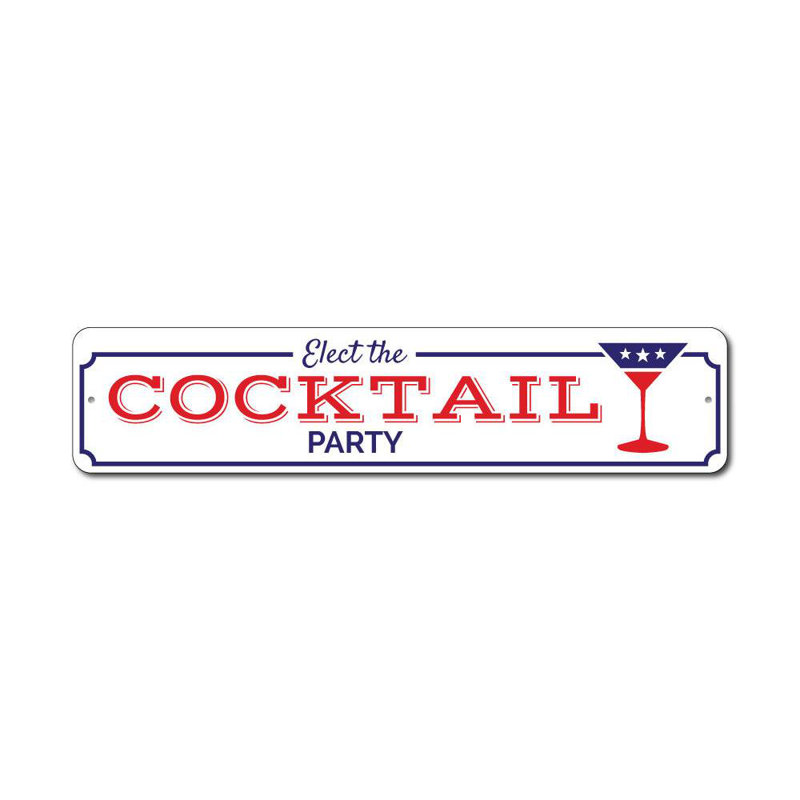 Plaque de cocktail en aluminium personnalisée, H 6 po x l 24 po x P 0,063 po