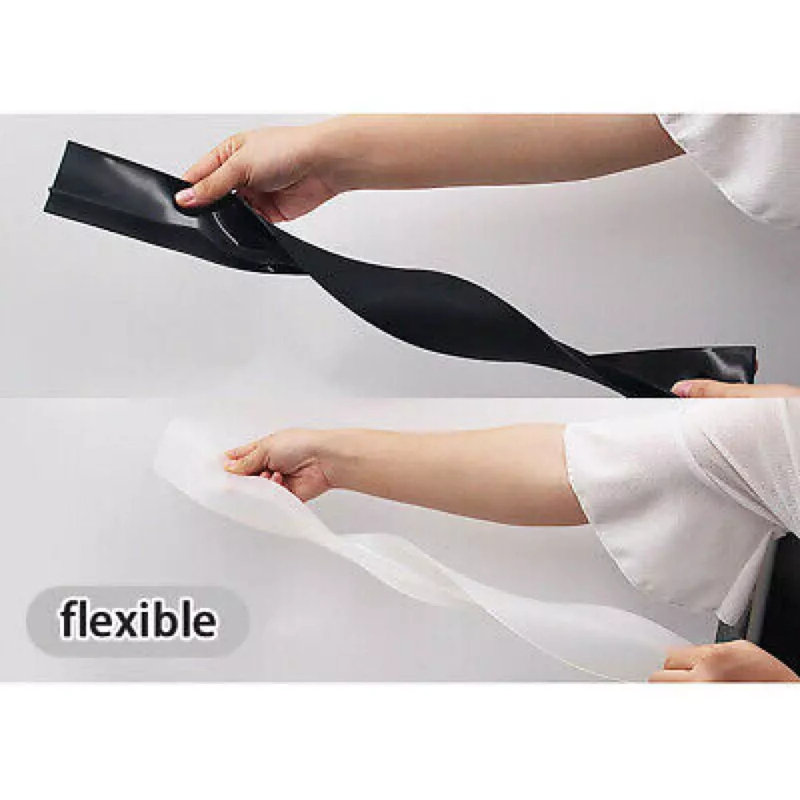 2pc Silicone Stove Counter Gap Cover Oven Guard Seal Slit Strip Filter Kitchen, Transparent