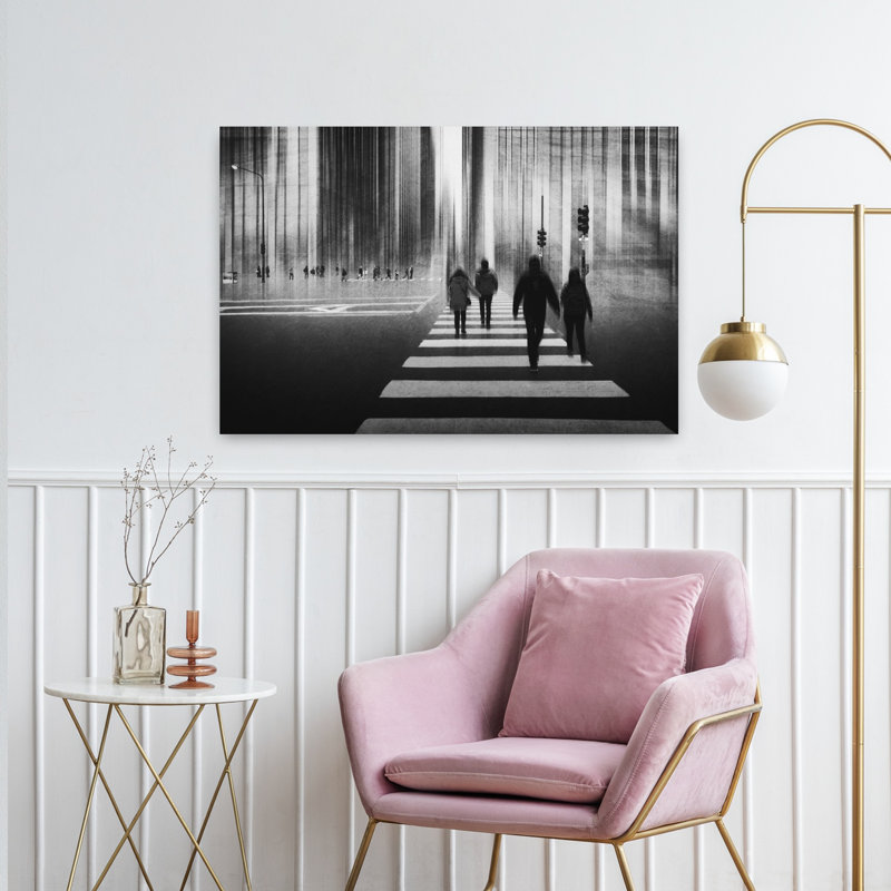 Art mural vert zébré contemporain, H 24 po x l 36 po