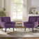 Tufted Upholstered Wide Back Armchair 2PCS/SET