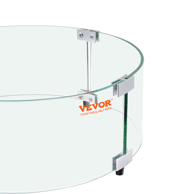 Rond pare-flammes (verre), H 8,40 po x l 29,10 po x P 29,10 po