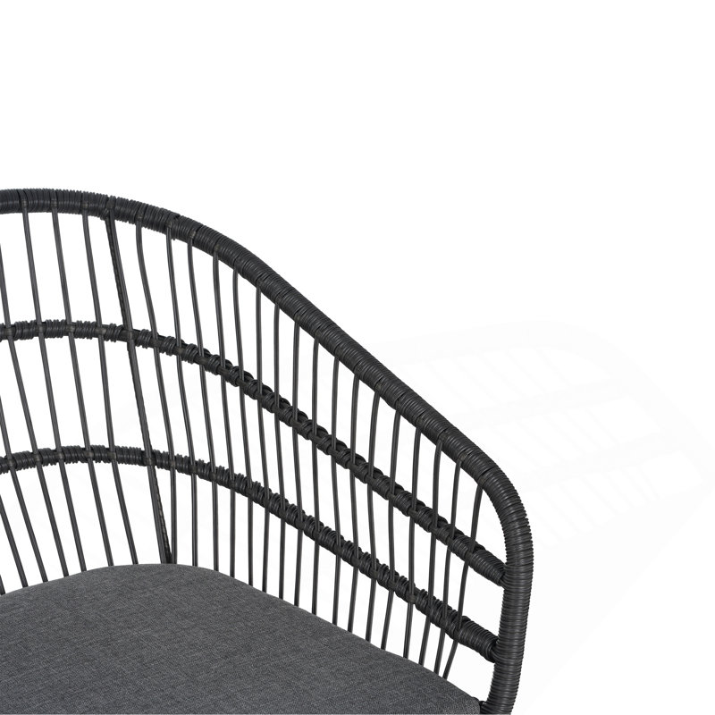  Chaise, 2 pièces avec 2 coussins, gris