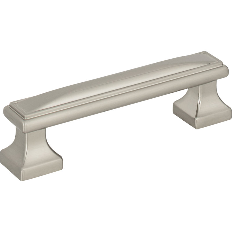 Brushed Nickel Modern Bar Handle with Mounting Hardware