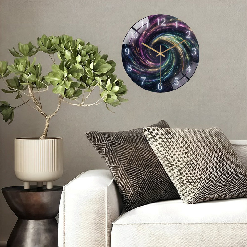 Horloge murale Galaxy avec chiffres - horloge murale 12 po