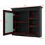 Armoire à pharmacie de salle de bain avec porte miroir et tablettes réglables, armoire de rangement au-dessus de la toilette