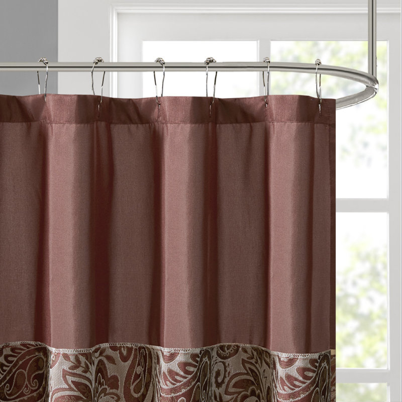 Rideau de douche jacquard, Rouge