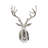 Aluminum Metal Head Deer Silver Wall Decor