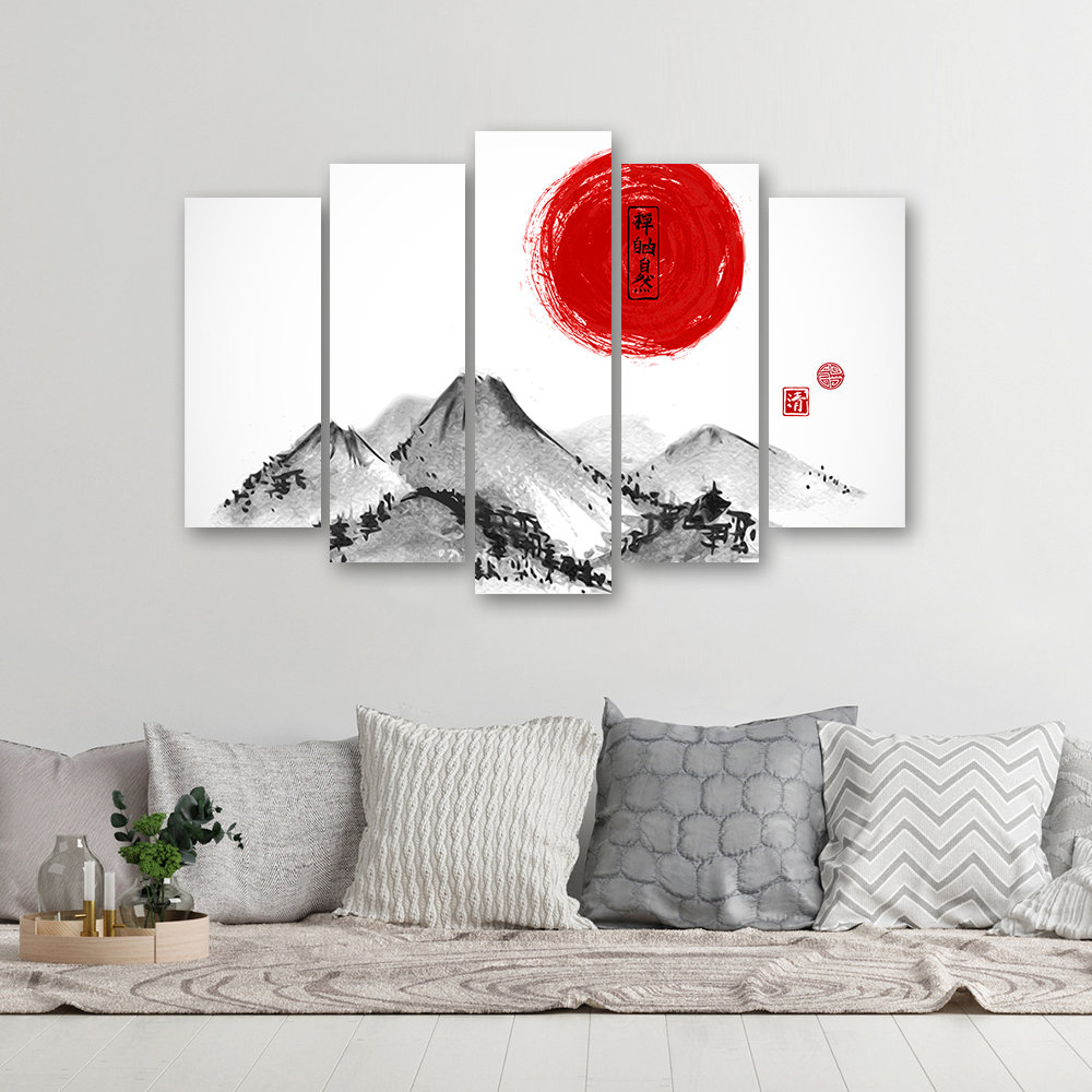 Leinwandbild Japan-Berge-Landschaft