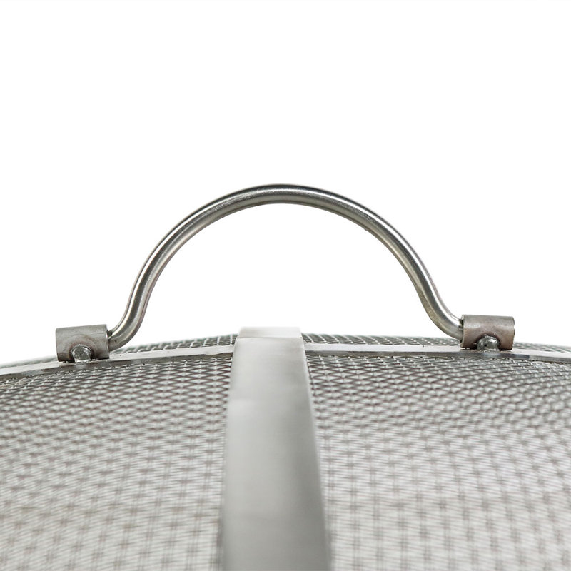 36-Inch Silver Stainless Steel Mesh Fire Pit Spark Screen Cover