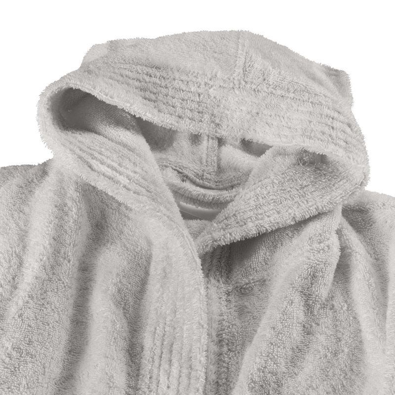 Peignoir à capuche Clean Design Home Youth, M, Gris