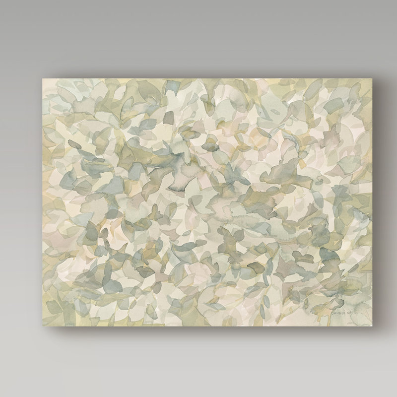 " Leafy Abstract " by Danhui Nai, 14" H x 19" W x 2" D
