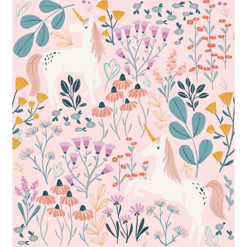 Rouleau de papier peint adhésif L 18,86 pi x l 18 po Bianca, Rose