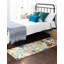 Tapis ivoire à motif floral Daignault-463977346