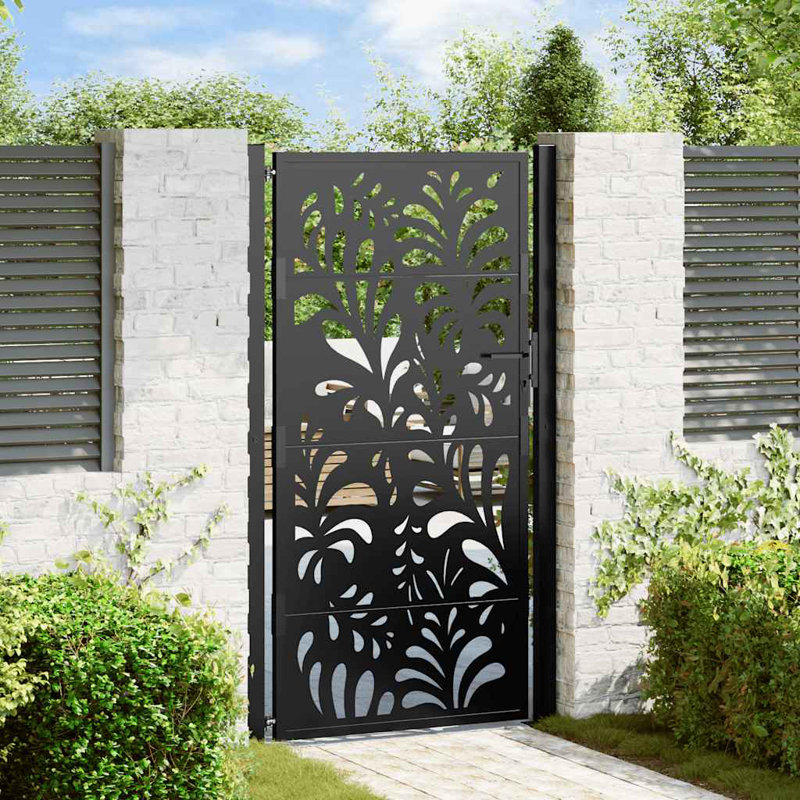 Weathering Steel Gate, Black, 105 x 180 cm