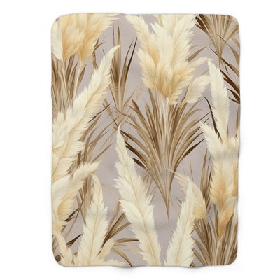 Pampas Prairie Dance - 1 Piece Premium Sherpa Blan Throw Blanket