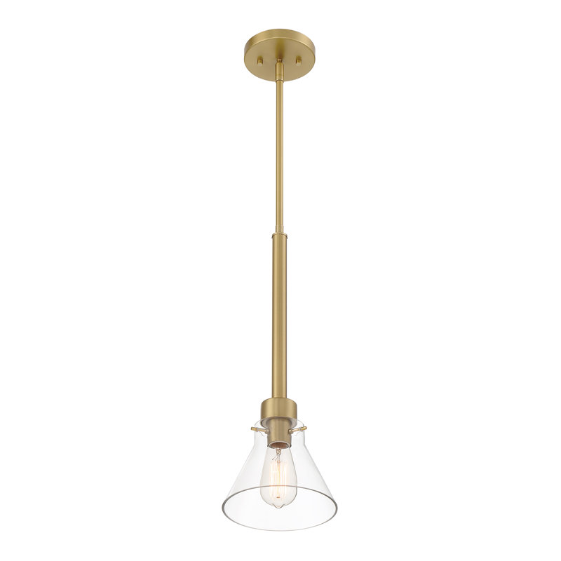 Luminaire suspendu conique à 1 lumière Kylepatrick, H 56,5 po x l 7 po x P 7 po