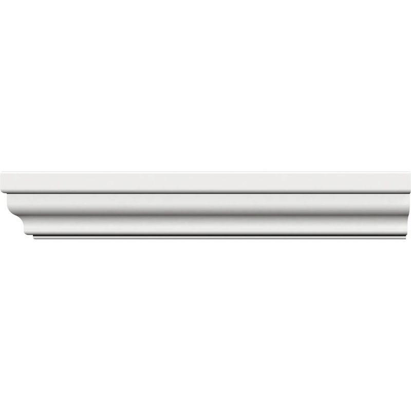 White PVC General Purpose Decorative Moulding, 2'' x 96''