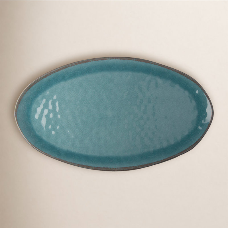 Veranda Melamine Oval Platter Aqua