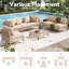 Ensemble de mobilier d'extérieur 7 pièces avec table 7 pièces-1012371067