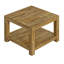 Morganti Solid Wood Four Leg Coffee Table