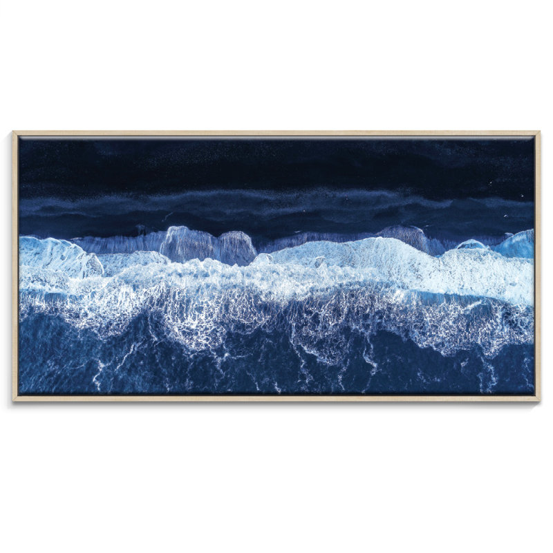Print on Canvas, 102cm H x 51cm W, Black Floater Frame