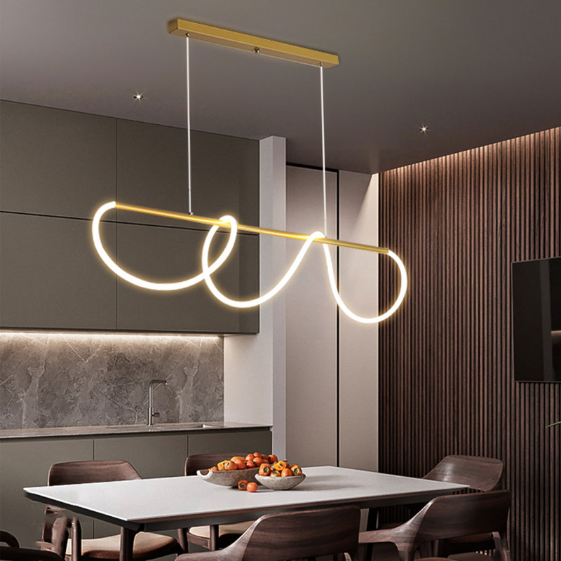 Luminaire suspendu à 1 lumière DEL pour îlot de cuisine Dalaman