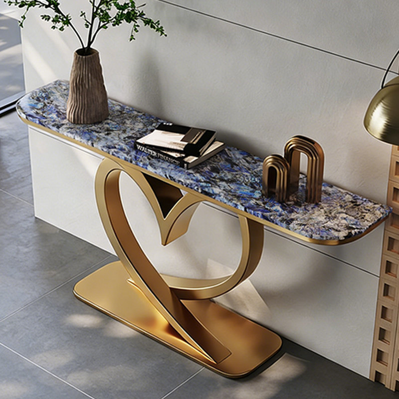Console luxueuse de style italien, Doré, 33.5" H x 63" W x 15.7" D