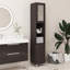 Armoire tour autoportante Aleron avec tablettes réglables pour la salle de bain ou le salon-826876536