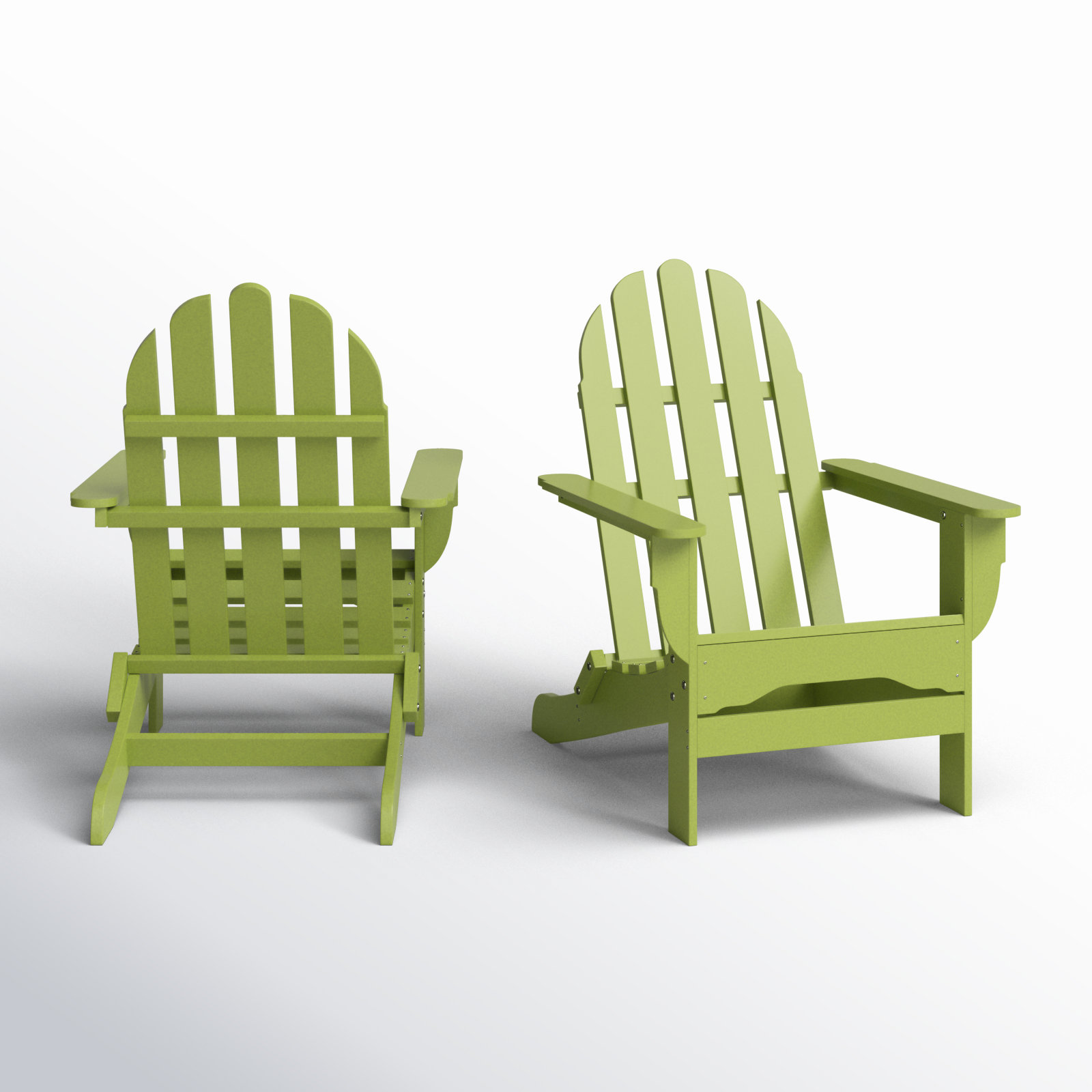 Brunt Outdoor Adirondack Set, Lime Green
