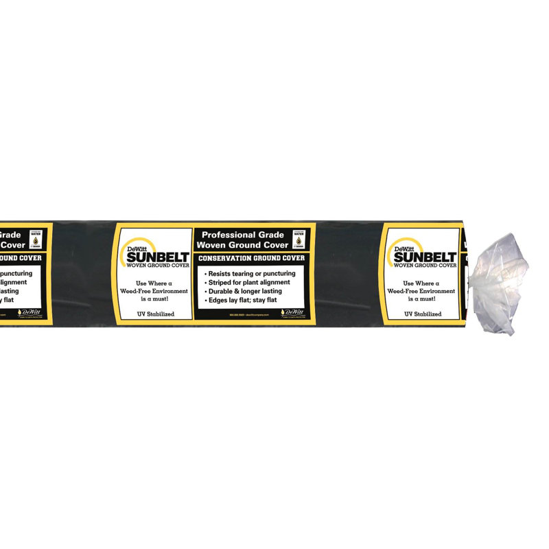 DeWitt Sunbelt Woven Weed Barrier Landscape Fabric Ground Cover, 1" H x 48" W x 3600" D