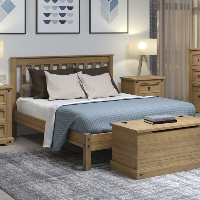 Beryl Bed Frame, antique wax finish, Double (4'6)