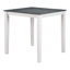 Table de salle à manger à hauteur de comptoir 5 pièces en bois massif blanc