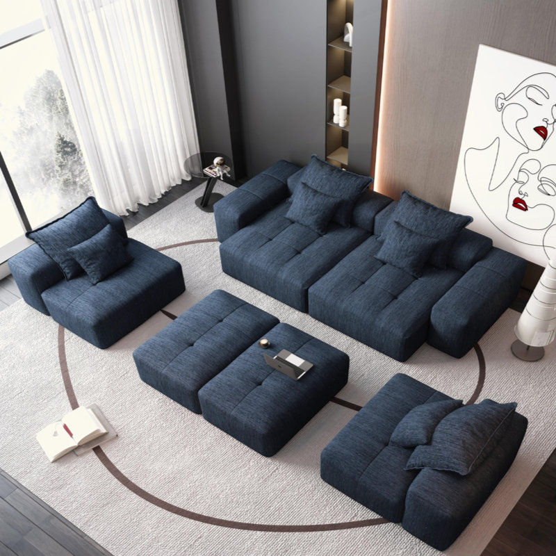 Canapé modulaire surdimensionné Modern, Bleu