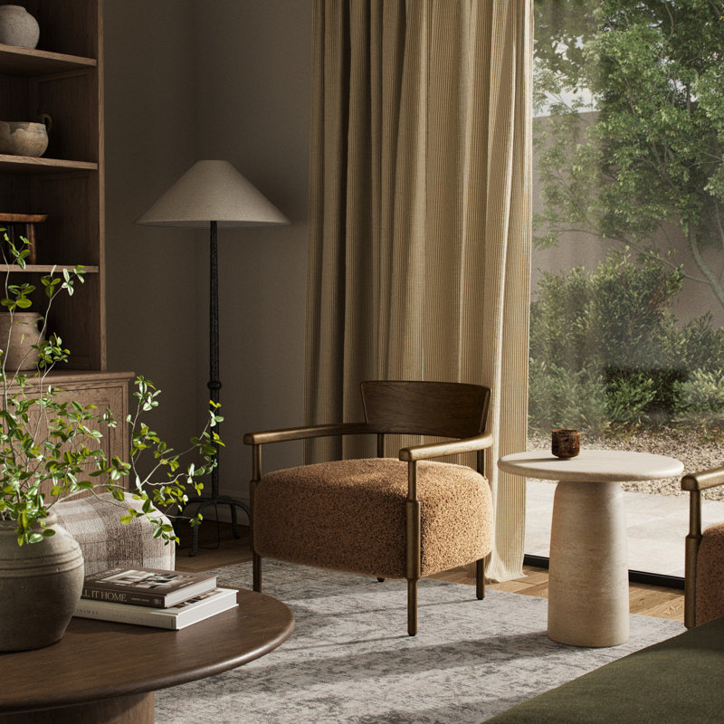 Armchair, Taupe Shearling