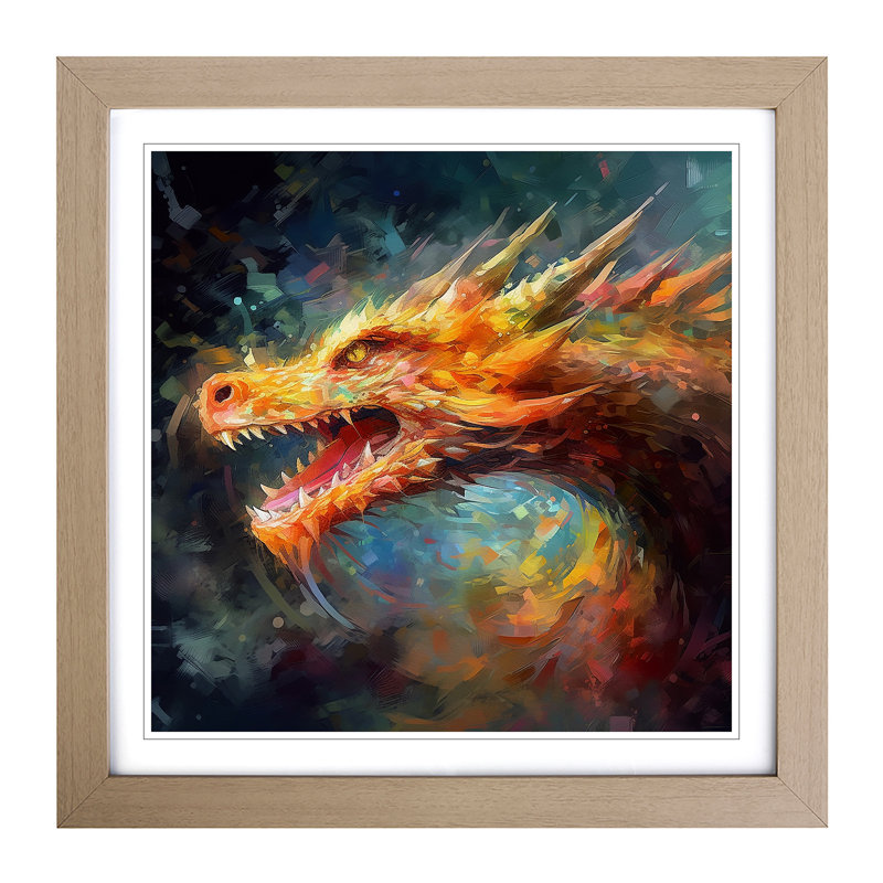 Single Picture Frame Print on Wood, Oak