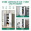 Armoire de rangement en acier 71 po pour outils avec portes et 3 tablettes réglables, armoires de rangement pour garage, classeur verrouillable pour bureau à domicile, salle de classe, garde-manger-1106429273