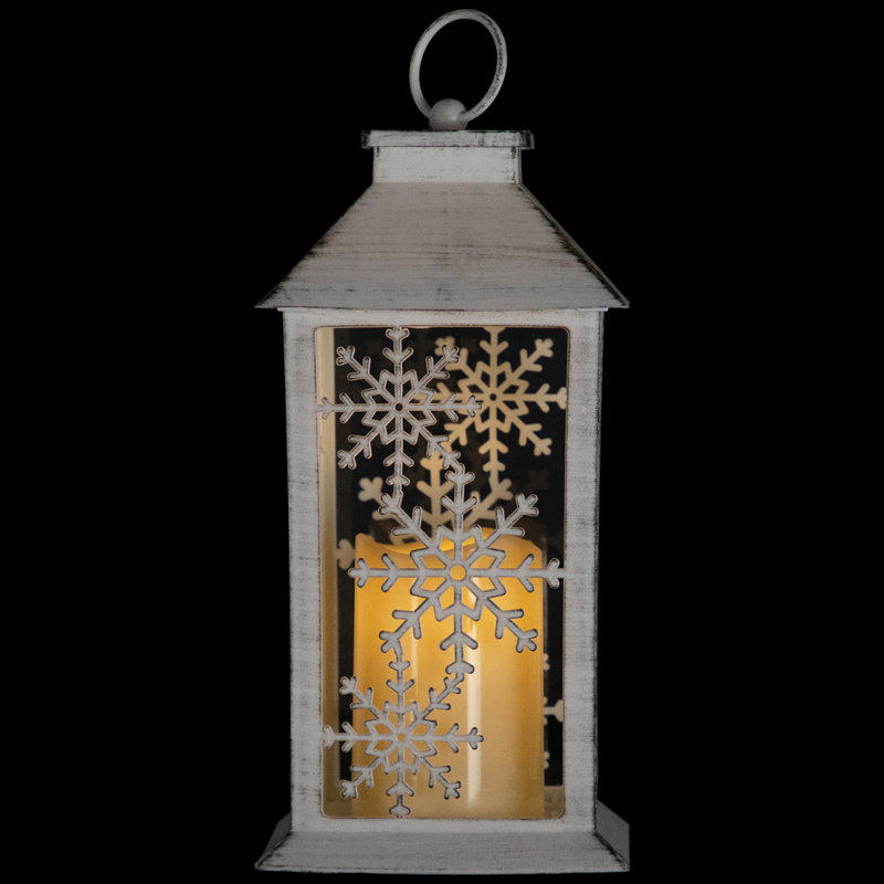 Lantern Candle Holder, White