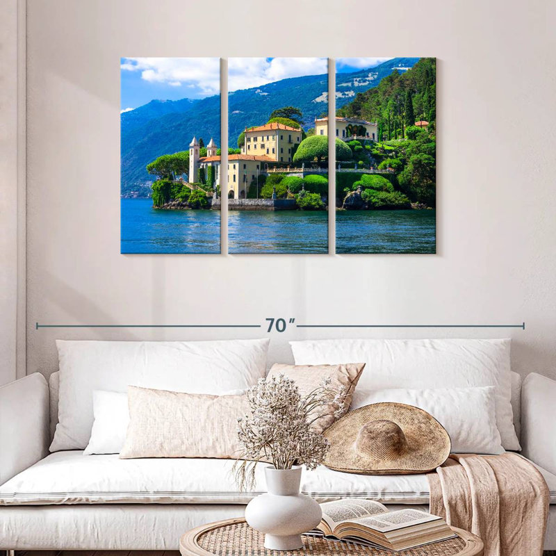 Sebbie Lake Como View, 28" H x 45" W