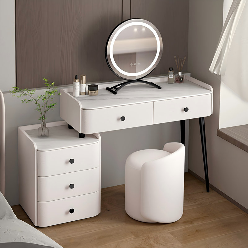 Table de coiffeuse en bois massif Minimalist Light Luxury, 31.5" H x 47.24" W x 15.75" D