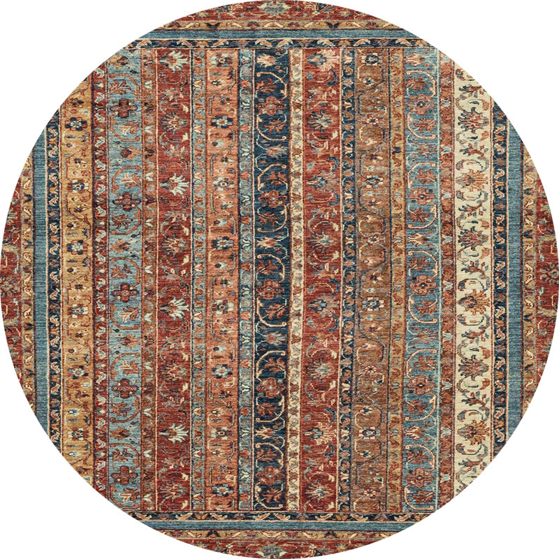 Abstract Indoor Rug, Round 4'