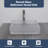 17-1/2 in. Clear Crystal Glass Rectangular Vessel Bathroom Basin Sink with Chrome Pop-up Drain