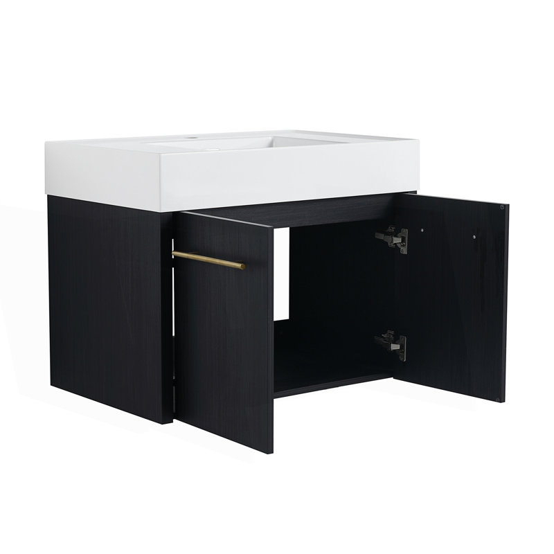 Wall-Mounted Bathroom Vanity With Sink