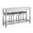 Gray Sofa Table With Three Stools