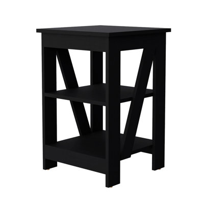 Elegant Side Table With 2 Shelves In White - Beautify Your Living Space Modern 2-shelf For Area Versatile And Attractive