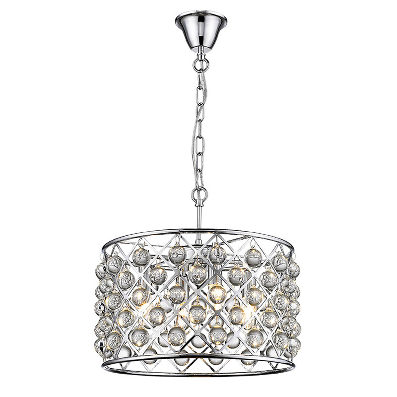 Katharine 4 - Light Metal Drum Pendant, Chrome