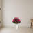 Bougainvillea Artificial Plant in White Tower Planter