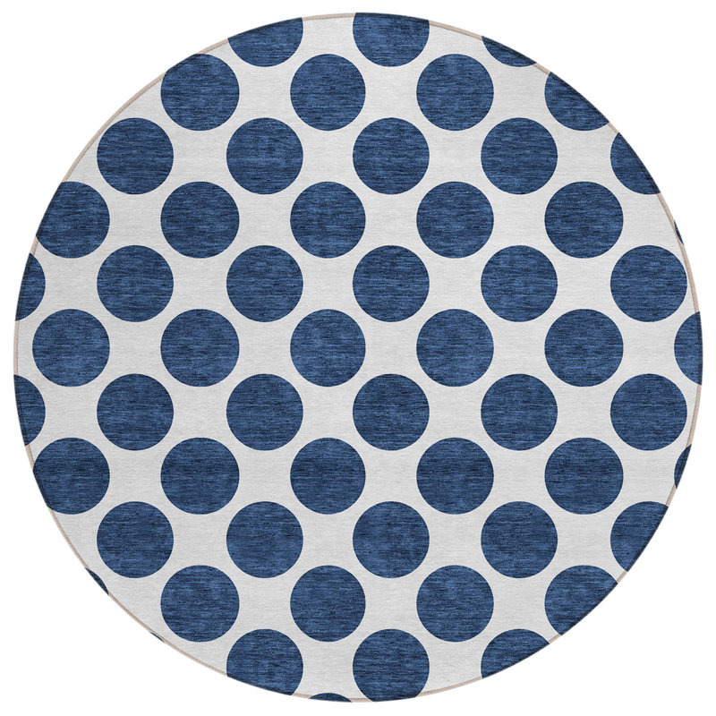 Tapis intérieur lavable à pois 8 po