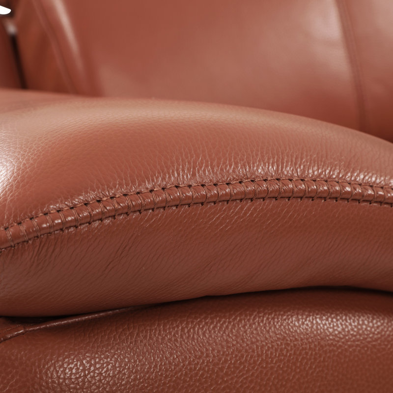 Causeuse inclinable en cuir Global United, Chameau
