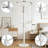 Freestanding Coat Rack With 18 Hooks And Marble Base - Heavy Duty Metal Hall Tree Stand For Entryway, Hats, Coats, And Bags - Modern Hanger Organizer For Home, Office, Or Dorm