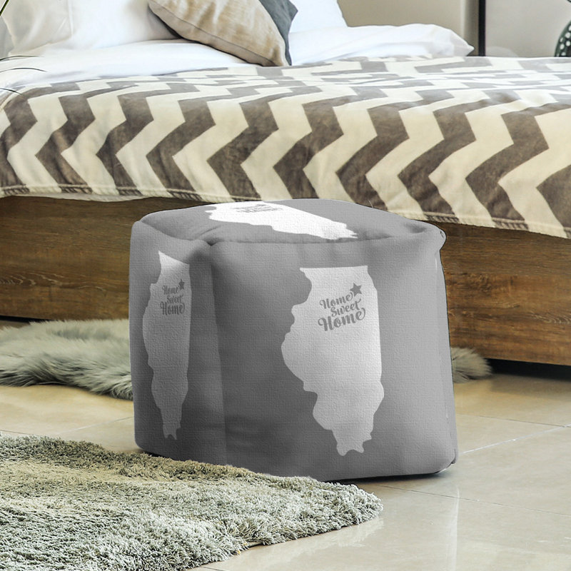 Repose-pieds à cubes aurora pour la maison, Gris